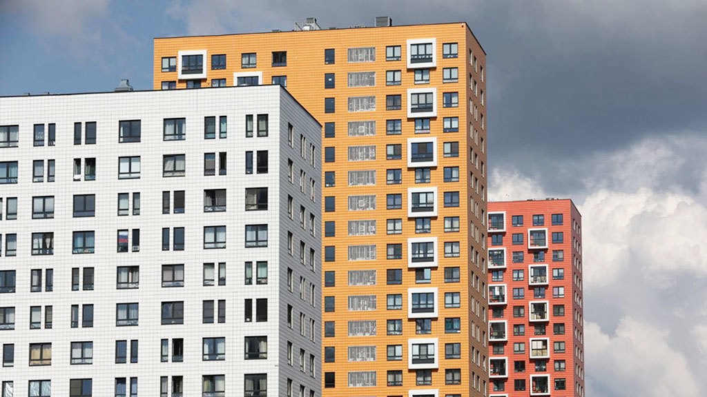 a group of multistory buildings